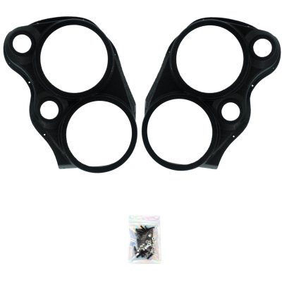Front Door Custom Speaker Pods for the 2007-2009 Cadillac Escalade Chevrolet Avalanche Tahoe Silverado Suburban GMC Yukon Sierra to hold Dual 8.0 in and Dual 2.0 in  speakers for car audio installation upgrade
