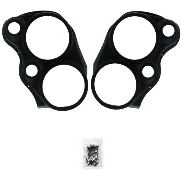 Front Door Custom Speaker Pods for the 2007-2009 Cadillac Escalade Chevrolet Avalanche Tahoe Silverado Suburban GMC Yukon Sierra to hold Dual 8.0 in and Dual 2.0 in  speakers for car audio installation upgrade