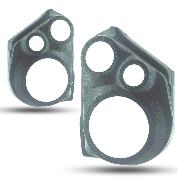 Front Door Custom Speaker Pods for the 2012-2017 Toyota Camry to hold 6.5 in and 3.5 in and 2.0 in  speakers for car audio installation upgrade