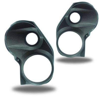 Front Door Custom Speaker Pods for the 2019-2023 Chevrolet Silverado GMC Sierra to hold 8.0 in and 3.5 in  speakers for car audio installation upgrade