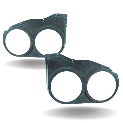 Front Door Custom Speaker Pods for the 1995-1999 Cadillac Escalade Chevrolet Silverado Suburban Tahoe GMC Sierra Yukon to hold Dual 8.0 in  speakers for car audio installation upgrade