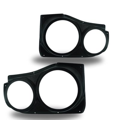 Front Door Custom Speaker Pods for the 1996-2000 Toyota Tacoma to hold 8.0 in and 6.5 in speakers for car audio installation upgrade