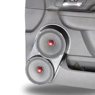 Front Door Custom Speaker Pods for the 2007-2009 Cadillac Escalade Chevrolet Avalanche Tahoe Silverado Suburban GMC Yukon Sierra to hold Dual 8.0 in  speakers for car audio installation upgrade
