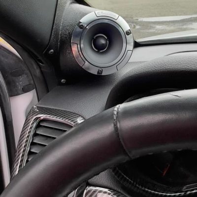 A-Pillar Custom Speaker Pods for the 2011-2023 Dodge Durango Jeep GrandCherokee to hold 3.5 in speakers for car audio installation upgrade