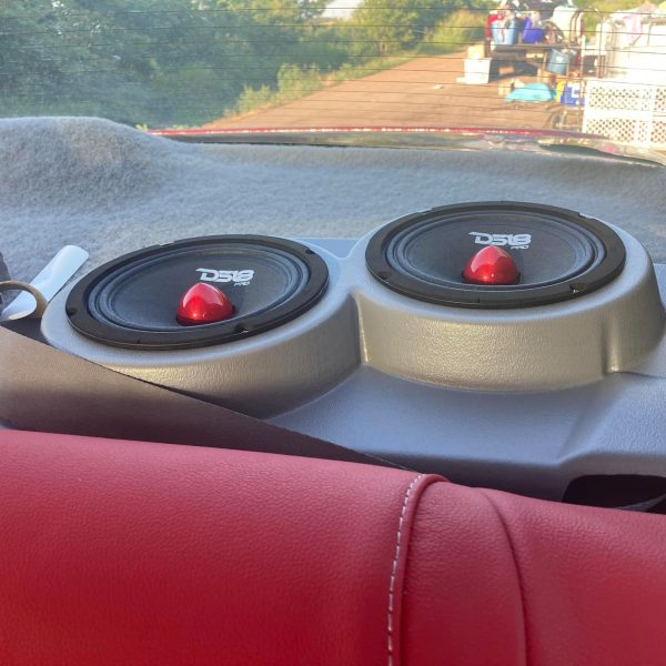 Rear Deck Custom Speaker Pods for the 1992-1996 Chevrolet Caprice Impala to hold Dual 6.5 in speakers for car audio installation upgrade