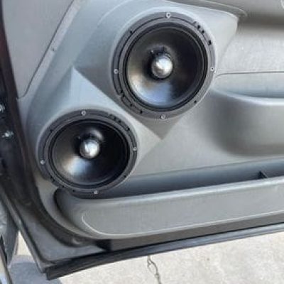 Front Door Custom Speaker Pods for the 1999-2007 Ford Excursion F-250F-350 to hold Dual 6.5 in  speakers for car audio installation upgrade