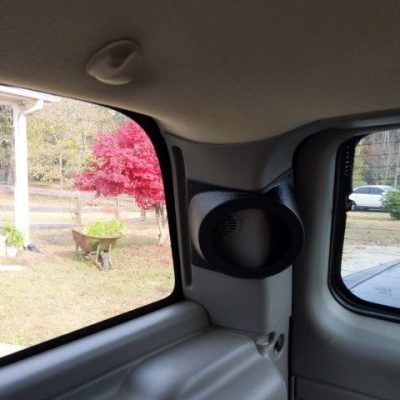 Rear D-Pillar Custom Speaker Pods for the 2000-2006 Cadillac Escalade Chevrolet Avalanche Silverado Tahoe Suburban GMC Sierra Yukon to hold 6.5 in  speakers for car audio installation upgrade