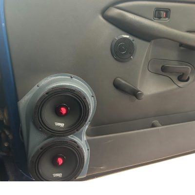 Front Door Custom Speaker Pods for the 2000-2006 Chevrolet Silverado GMC Sierra to hold Dual 6.5 in speakers for car audio installation upgrade