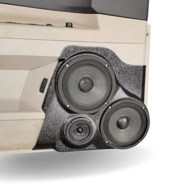 Front Door Custom Speaker Pods for the 2005-2007 Chrysler 300C to hold Dual 6.5 in and 3.5 in  speakers for car audio installation upgrade