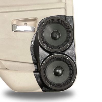 Rear Door Custom Speaker Pods for the 2005-2010 Jeep GrandCherokee to hold Dual 6.5 in speakers for car audio installation upgrade