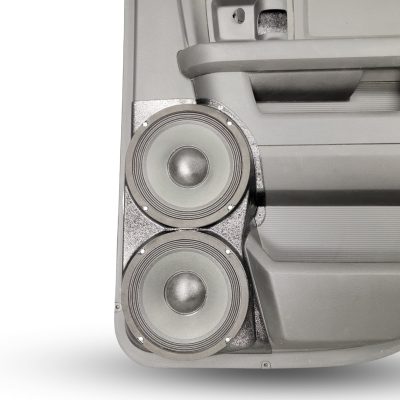 Rear Door Custom Speaker Pods for the 2009-2018 Dodge Ram to hold Dual 8.0 in speakers for car audio installation upgrade