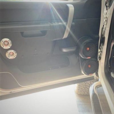 Front Door Custom Speaker Pods for the 2010-2013 Chevrolet Silverado GMC Sierra to hold Dual 6.5 in speakers for car audio installation upgrade