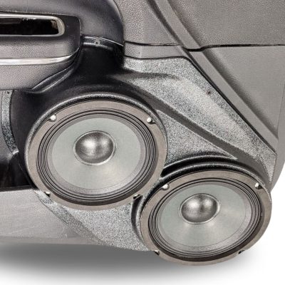 Front Door Custom Speaker Pods for the 2011-2023 Chrysler 300C Dodge Charger to hold Dual 6.5 in  speakers for car audio installation upgrade