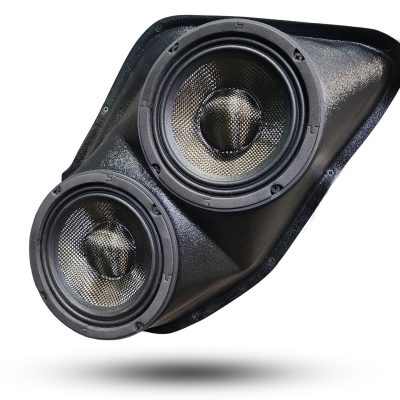 Front Door Custom Speaker Pods for the 1999-2007 Ford Excursion F-250F-350 to hold Dual 6.5 in  speakers for car audio installation upgrade