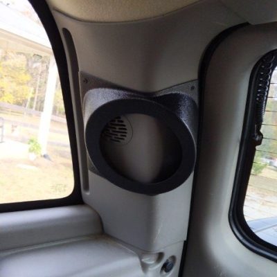 Rear D-Pillar Custom Speaker Pods for the 2000-2006 Cadillac Escalade Chevrolet Avalanche Silverado Tahoe Suburban GMC Sierra Yukon to hold 6.5 in  speakers for car audio installation upgrade