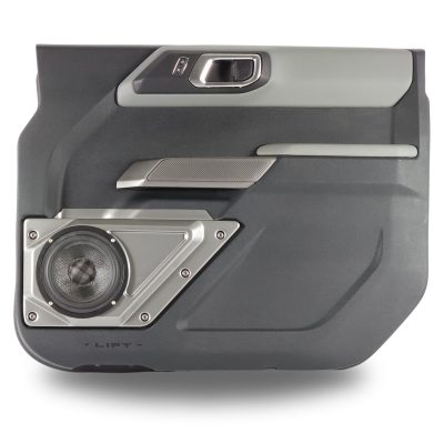 Front Door Custom Speaker Pods for the 2021-2023 Ford Bronco to hold 6.5 in speakers for car audio installation upgrade