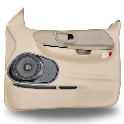 Front Door Custom Speaker Pods for the 1999-2003 Ford F-150 to hold 8.0 in speakers for car audio installation upgrade