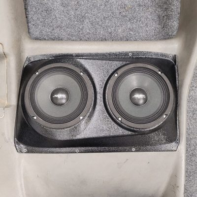 Rear Door Custom Speaker Pods for the 2000-2006 Chevrolet Silverado GMC Sierra to hold Dual 6.5 in speakers for car audio installation upgrade