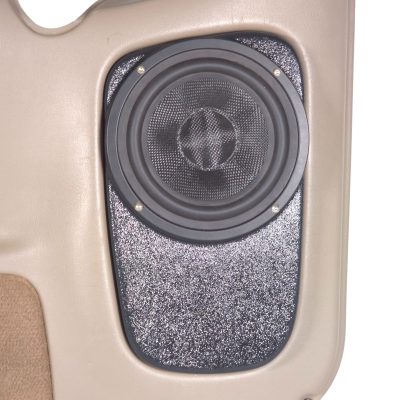 Rear Door Custom Speaker Pods for the 2000-2006 Cadillac Escalade Chevrolet Avalanche Silverado Tahoe Suburban GMC Sierra Yukon to hold 6.5 in  speakers for car audio installation upgrade