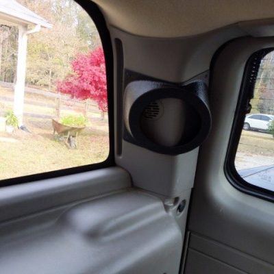 Rear D-Pillar Custom Speaker Pods for the 2000-2006 Cadillac Escalade Chevrolet Avalanche Silverado Tahoe Suburban GMC Sierra Yukon to hold 6.5 in  speakers for car audio installation upgrade