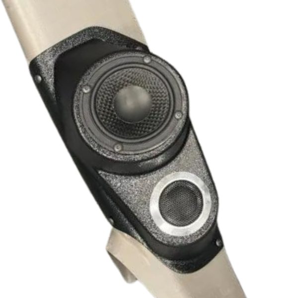 A-Pillar Custom Speaker Pods for the 2000-2006 Cadillac Escalade Chevrolet Avalanche Silverado Tahoe Suburban GMC Sierra Yukon to hold 3.5 in and 2.0 in  speakers for car audio installation upgrade