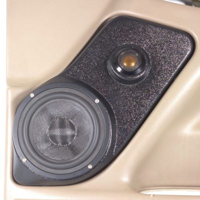 Front Door Custom Speaker Pods for the 2000-2006 Cadillac Escalade Chevrolet Avalanche Silverado Tahoe Suburban GMC Sierra Yukon to hold 6.5 in and 2.0 in  speakers for car audio installation upgrade