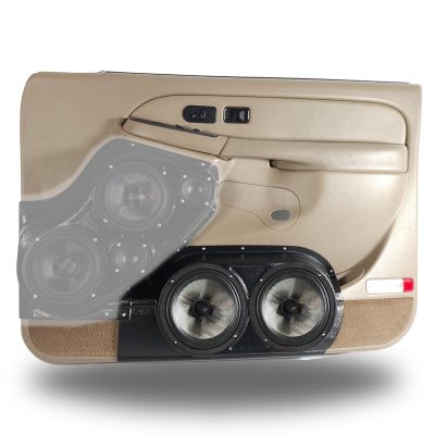 Front Door Custom Speaker Pods for the 2000-2006 Cadillac Escalade Chevrolet Avalanche Silverado Tahoe Suburban GMC Sierra Yukon to hold Dual 8.0 in  speakers for car audio installation upgrade