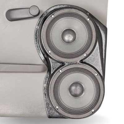 Front Door Custom Speaker Pods for the 2000-2006 Chevrolet Silverado GMC Sierra to hold Dual 6.5 in speakers for car audio installation upgrade