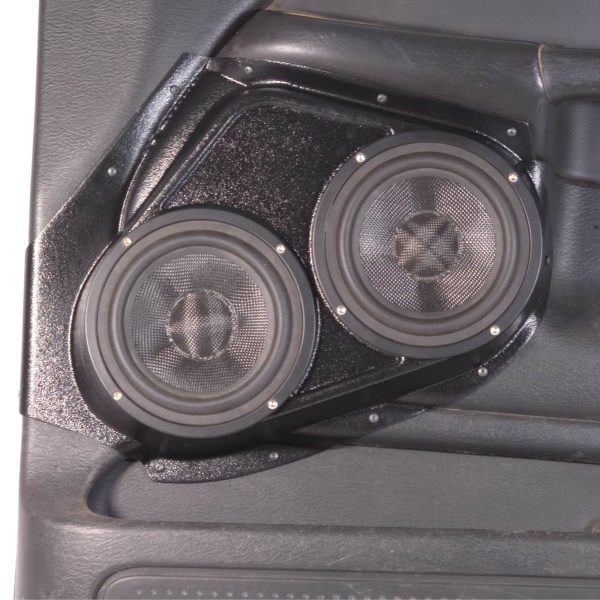 Front Door Custom Speaker Pods for the 2002-2005 Dodge Ram to hold Dual 6.5 in  speakers for car audio installation upgrade
