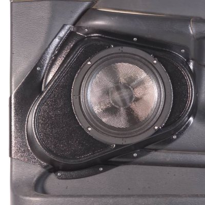 Front Door Custom Speaker Pods for the 2002-2005 Dodge Ram to hold 8.0 in speakers for car audio installation upgrade