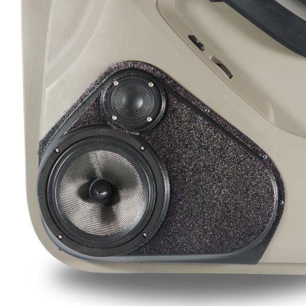 center ortho Speaker Upgrade for the Front Door of your 2003-2009 Toyota 4Runner. Easy installation of a 8" and 3.5" Super Tweeter for the most powerful car stereo possible.