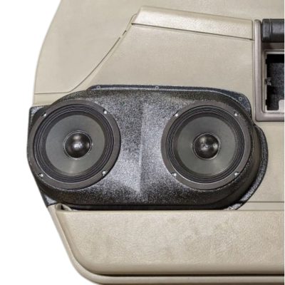 Front Door Custom Speaker Pods for the 2003-2007 Hummer H2 to hold Dual 6.5 in speakers for car audio installation upgrade