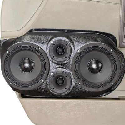 Front Door Custom Speaker Pods for the 2003-2007 Hummer H2 to hold Dual 6.5 in and Dual 3.5 in speakers for car audio installation upgrade
