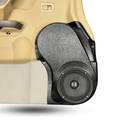 Front Door Custom Speaker Pods for the 2004-2007 Infiniti QX56 Nissan Armada Titan to hold 6.5 in speakers for car audio installation upgrade