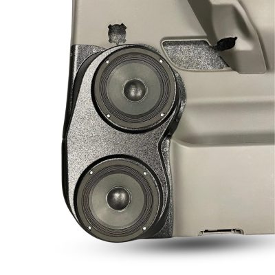Rear Door Custom Speaker Pods for the 2004-2007 Infiniti QX56 Nissan Armada Titan to hold Dual 6.5 in speakers for car audio installation upgrade