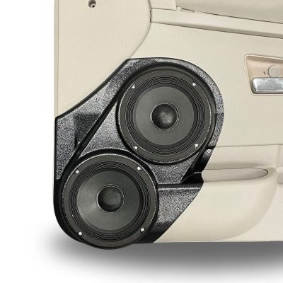 Front Door Custom Speaker Pods for the 2005-2010 Jeep GrandCherokee to hold Dual 6.5 in  speakers for car audio installation upgrade
