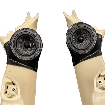 A-Pillar Custom Speaker Pods for the 2005-2008 Toyota Tacoma to hold 3.5 in  speakers for car audio installation upgrade