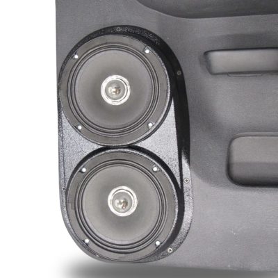 Rear Door Custom Speaker Pods for the 2007-2009 Chevrolet Silverado GMC Sierra to hold Dual 6.5 in  speakers for car audio installation upgrade