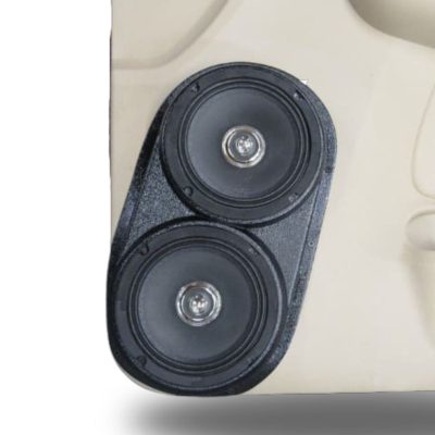 Front Door Custom Speaker Pods for the 2007-2009 Cadillac Escalade Chevrolet Avalanche Tahoe Silverado Suburban GMC Yukon Sierra to hold Dual 6.5 in speakers for car audio installation upgrade