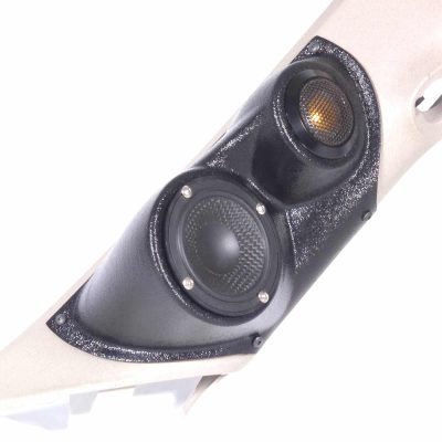 A-Pillar Custom Speaker Pods for the 2007-2009 Cadillac Escalade Chevrolet Avalanche Tahoe Silverado Suburban GMC Yukon Sierra to hold 3.5 in and 2.0 in  speakers for car audio installation upgrade
