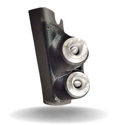 A-Pillar Custom Speaker Pods for the 2007-2010 Jeep Wrangler to hold Dual 2.0 in  speakers for car audio installation upgrade