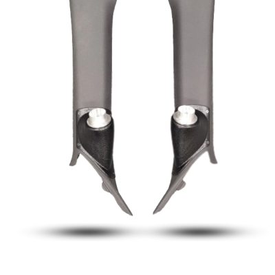 A-Pillar Custom Speaker Pods for the 2008-2014 Dodge Challenger to hold 2.0 in speakers for car audio installation upgrade