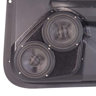 Front Door Custom Speaker Pods for the 2008-2010 Dodge Charger to hold Dual 6.5 in speakers for car audio installation upgrade