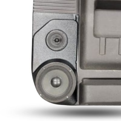 Front Door Custom Speaker Pods for the 2008-2009 Ford F-250F-350 to hold 6.5 in and 3.5 in speakers for car audio installation upgrade