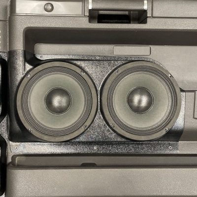 Front Door Custom Speaker Pods for the 2008-2009 Ford F-250F-350 to hold Dual 8.0 in speakers for car audio installation upgrade