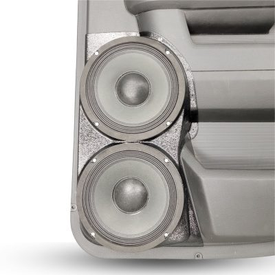 Rear Door Custom Speaker Pods for the 2009-2018 Dodge Ram to hold Dual 8.0 in speakers for car audio installation upgrade