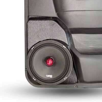 Rear Door Custom Speaker Pods for the 2009-2018 Dodge Ram to hold 8.0 in speakers for car audio installation upgrade