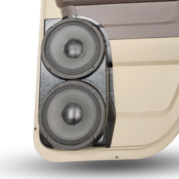 center ortho Speaker Upgrade for the Rear Door of your 2009-2018 Dodge Ram 1500, 2500. 2019-2024 Dodge Ram 2500, 1500 Classic. Easy installation of a Dual 8" Midrange for the most powerful car stereo possible.