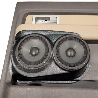Rear Door Custom Speaker Pods for the 2009-2014 Ford F-150 to hold Dual 6.5 in speakers for car audio installation upgrade