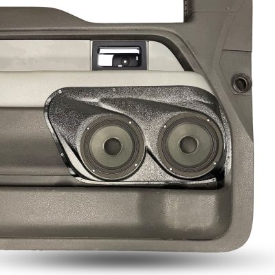 Front Door Custom Speaker Pods for the 2009-2014 Ford F-150 to hold Dual 6.5 in  speakers for car audio installation upgrade